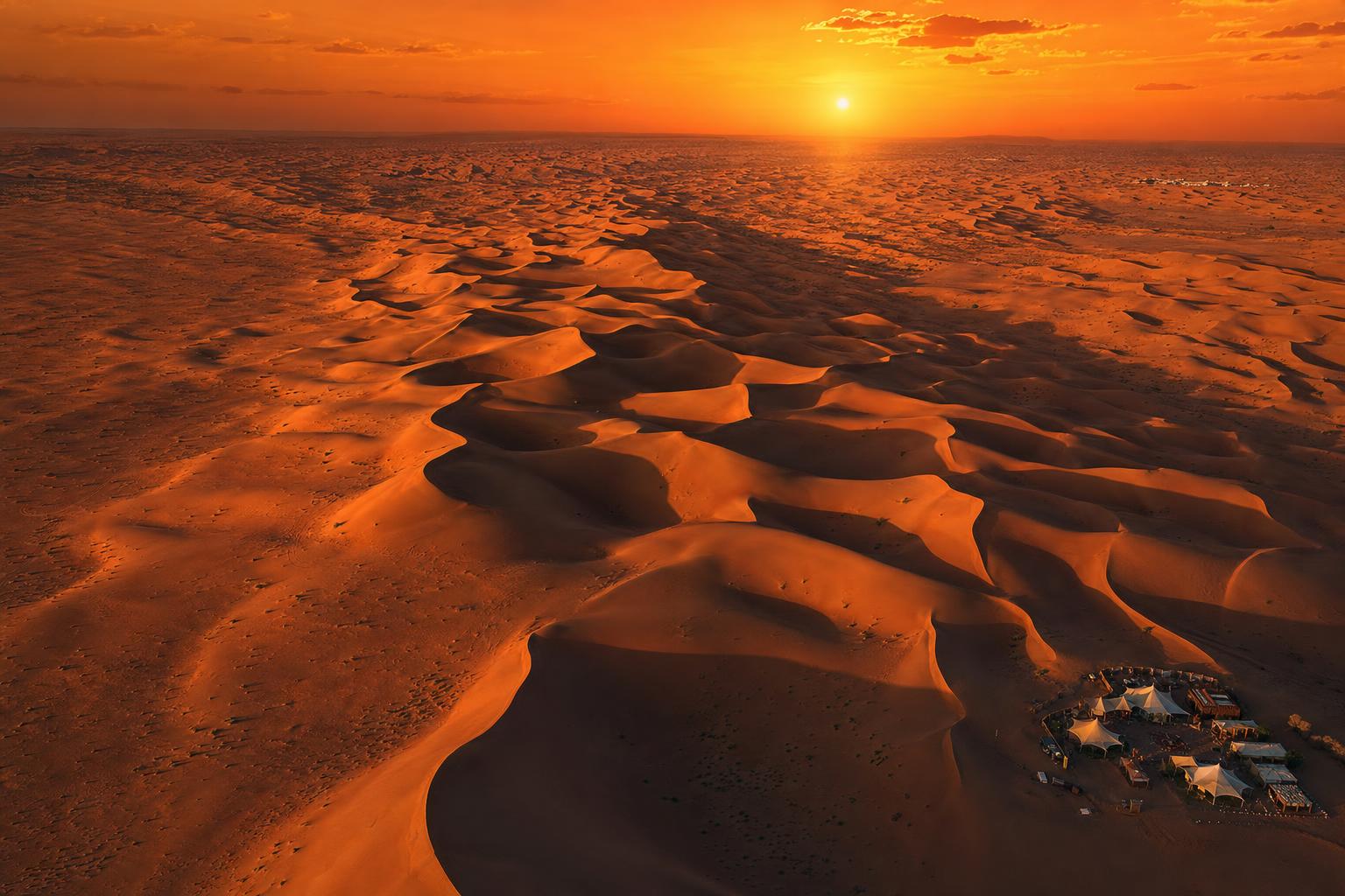 Sunset on the desert - marriage proposal in Dubai