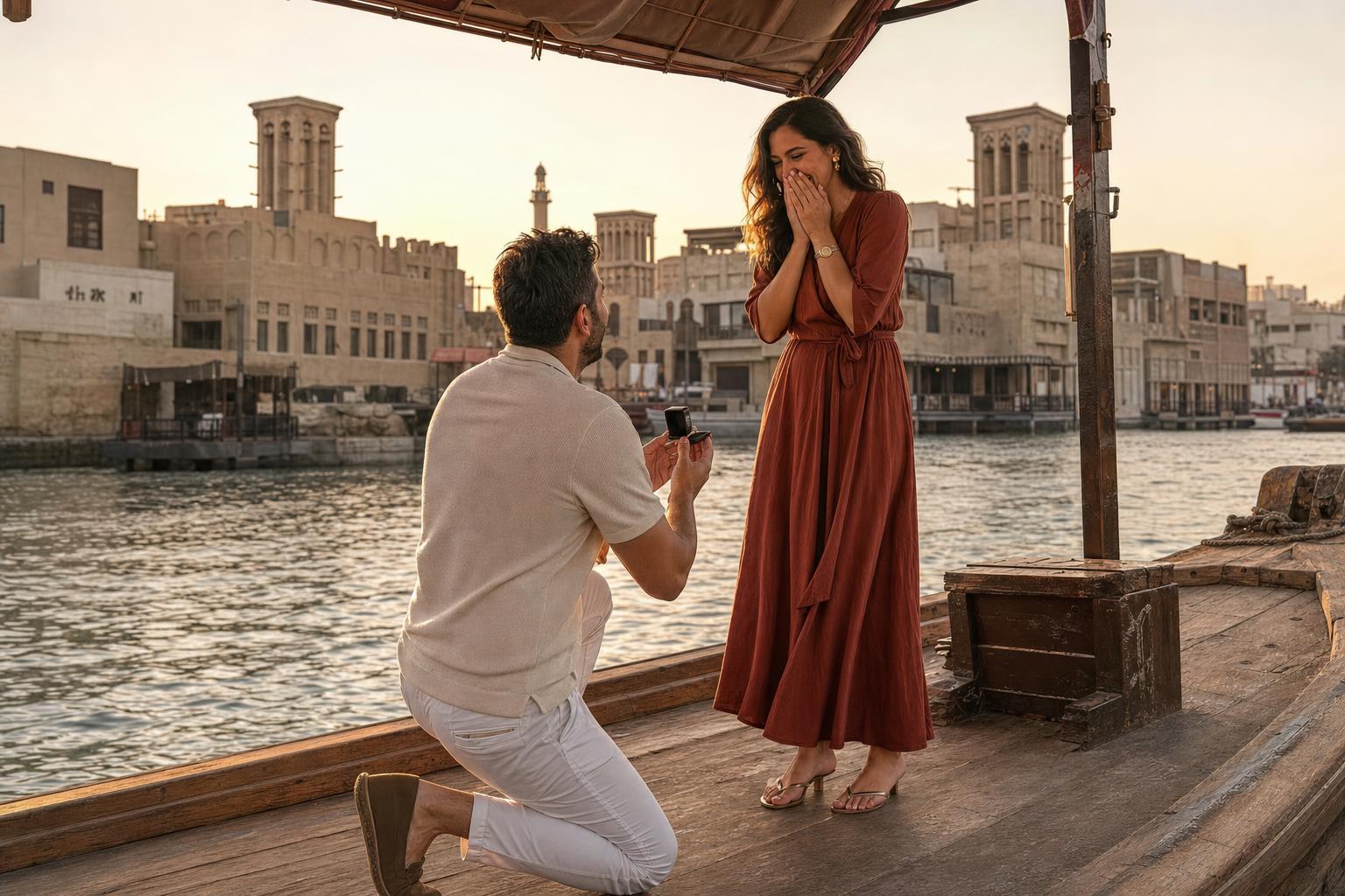 Private Abra Proposal - Dubai Creek proposal package in Dubai