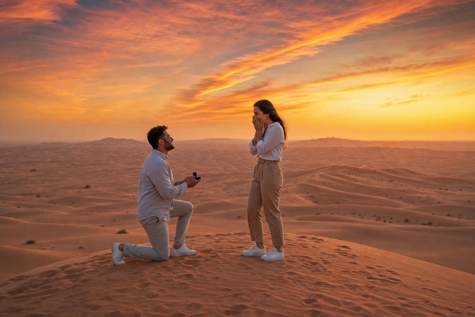 Adventurous - marriage proposal in Dubai
