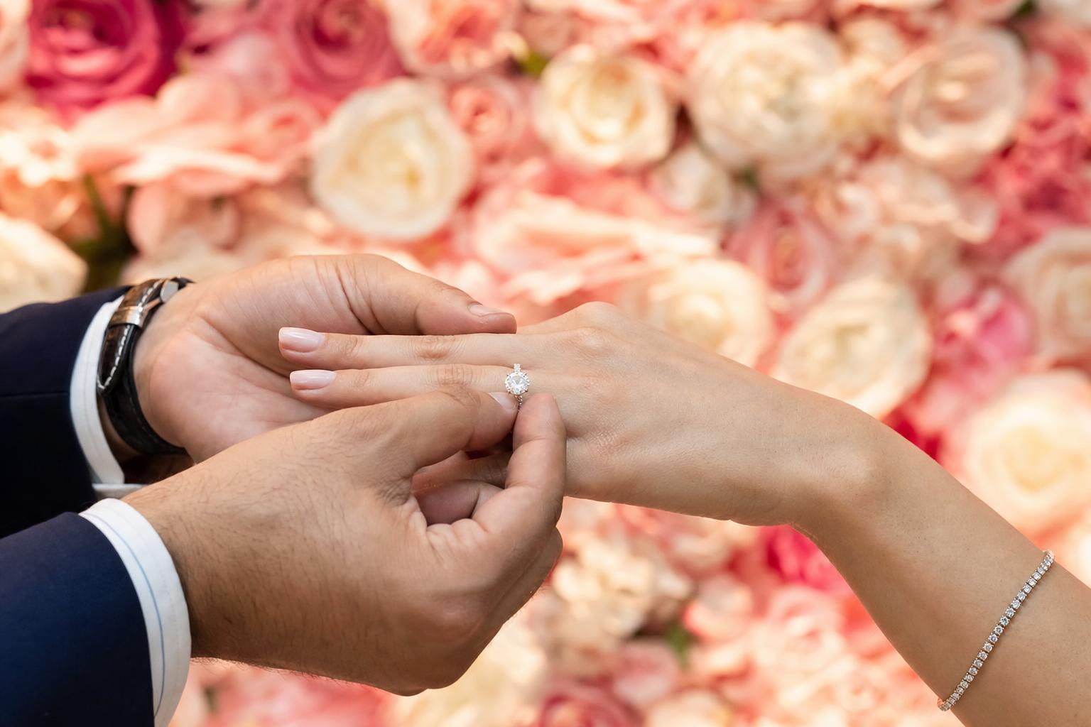 Flower wall proposal - marriage proposal in Dubai