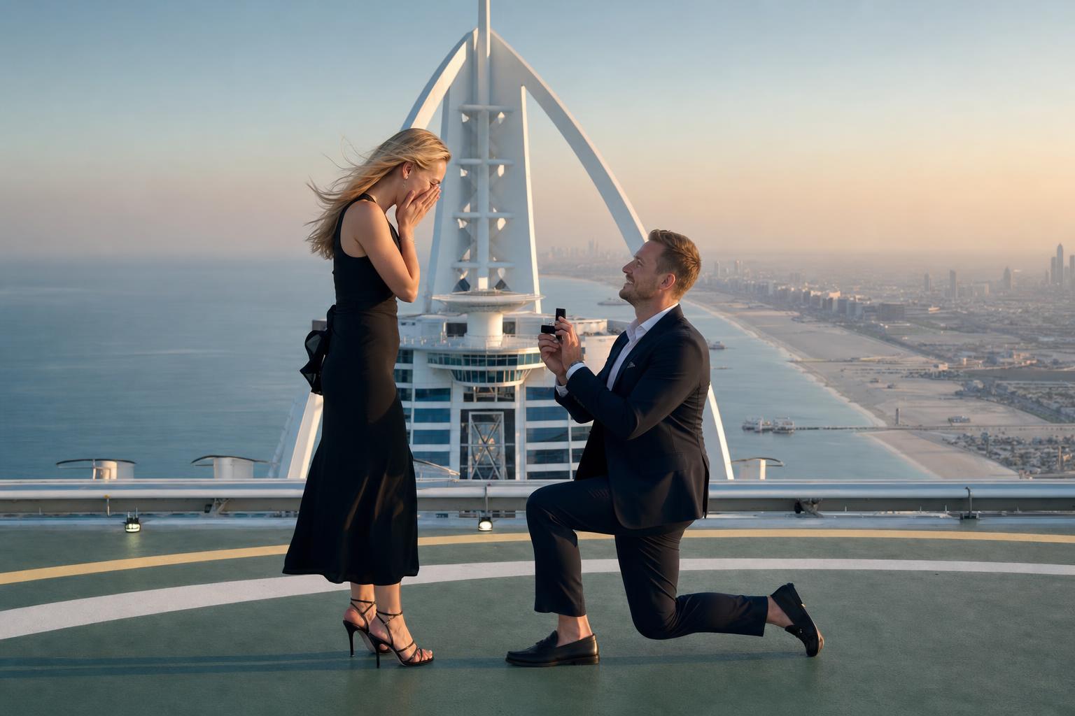 Helipad Surprise - Helicopter proposals package in Dubai