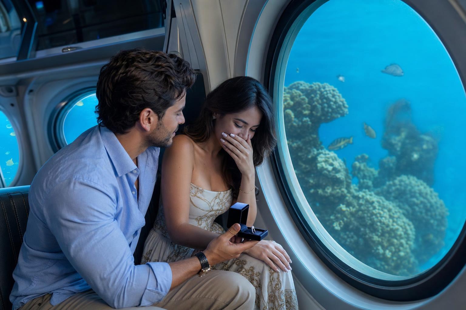 Marine Moonlight - Underwater restaurant proposal package in Dubai