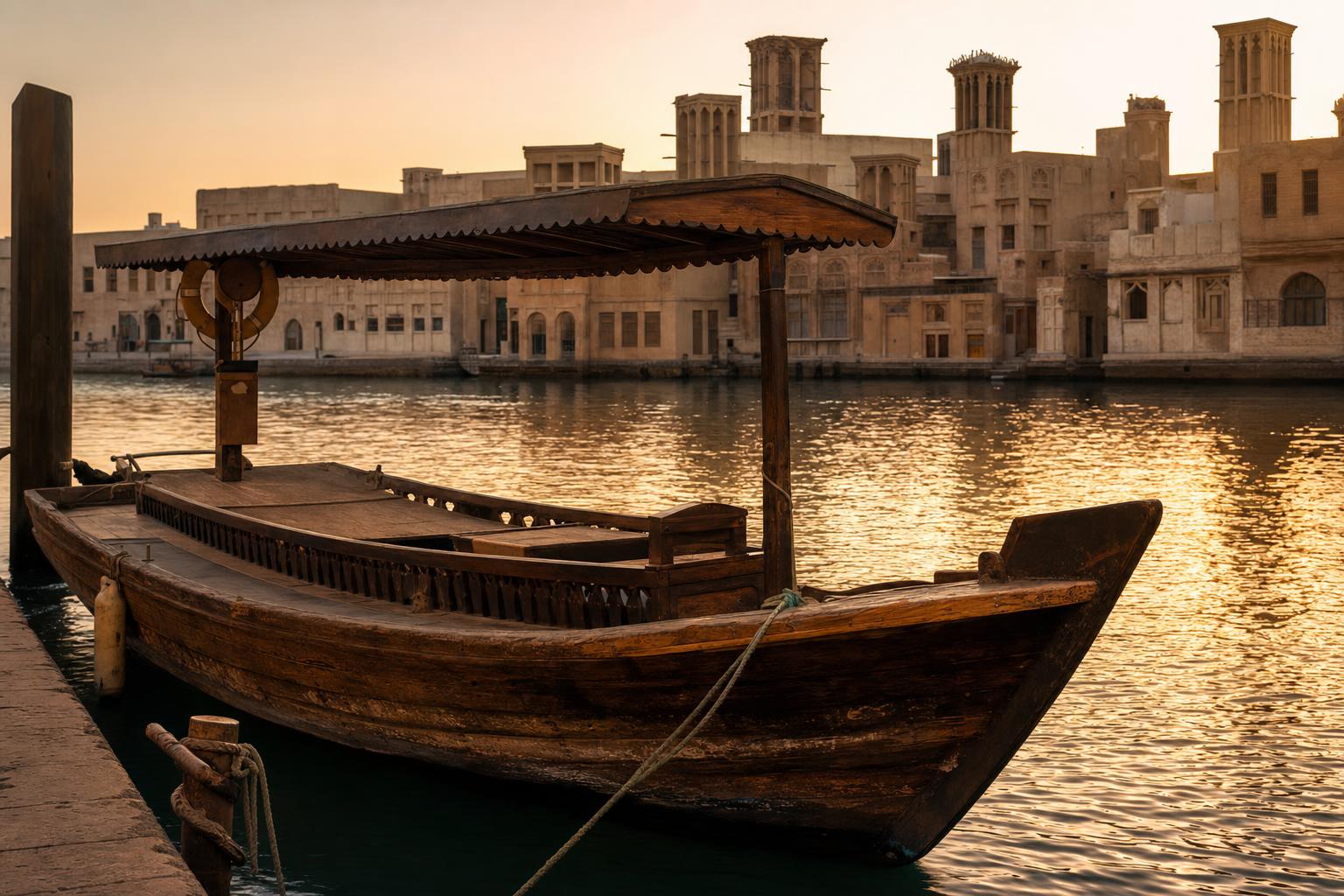 On Dubai Creek - marriage proposal in Dubai